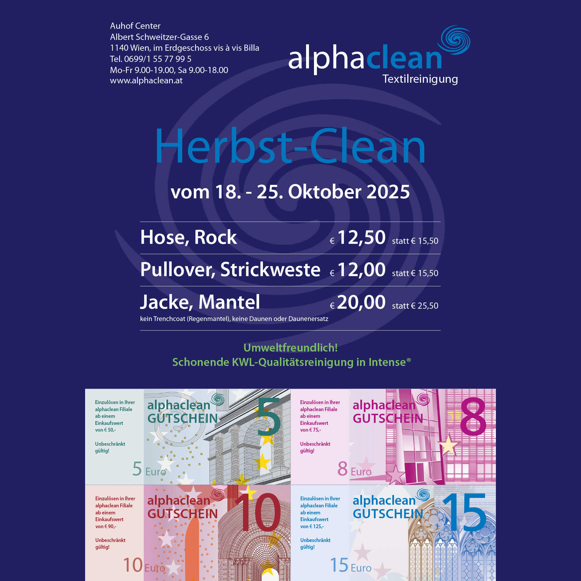 AlphaClean: Herbst-Clean vom 18. bis 25. Oktober!