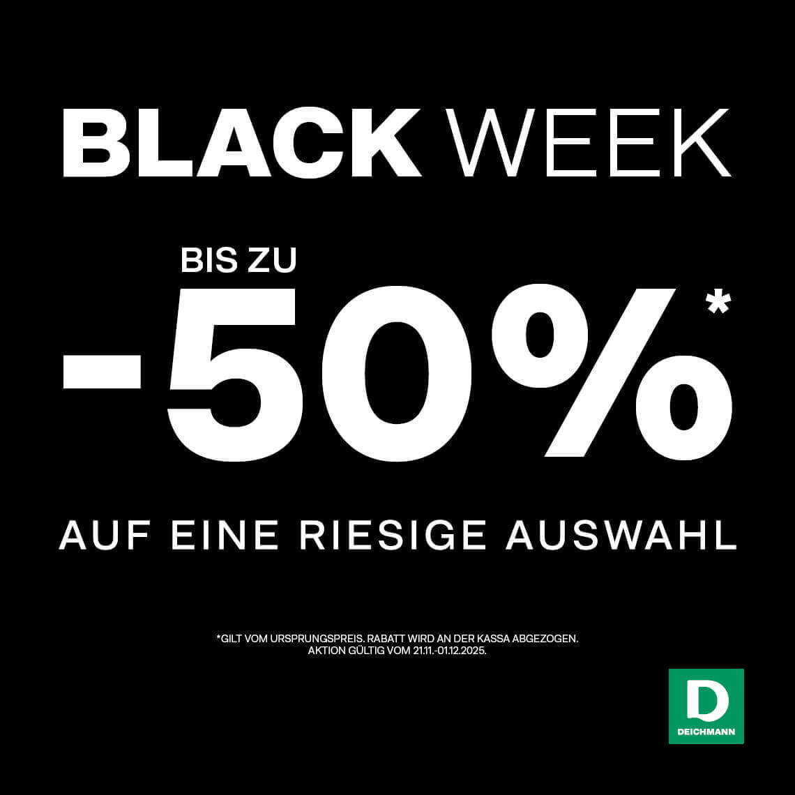 Deichmann: Black Week – bis zu 50%!
