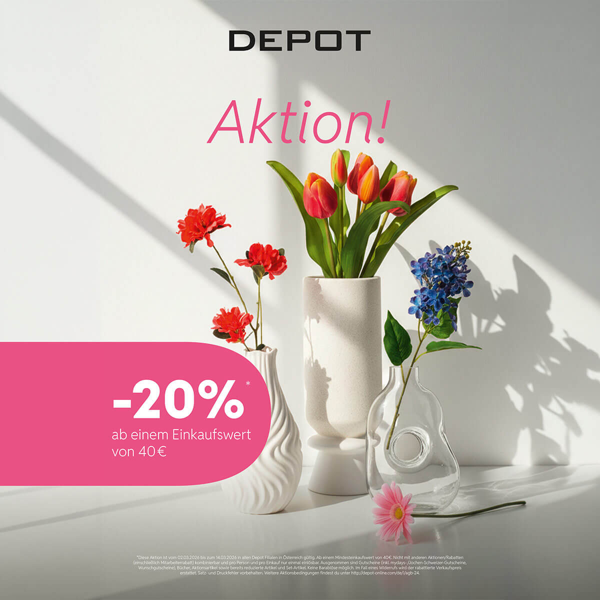 DEPOT: -20% ab 40€ – Jetzt Frühlingsdeko sichern! 🌷