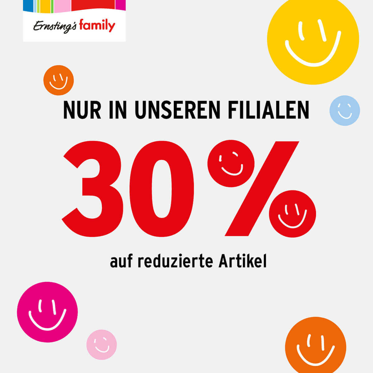 Ernsting’s family: 30% auf reduzierte Artikel