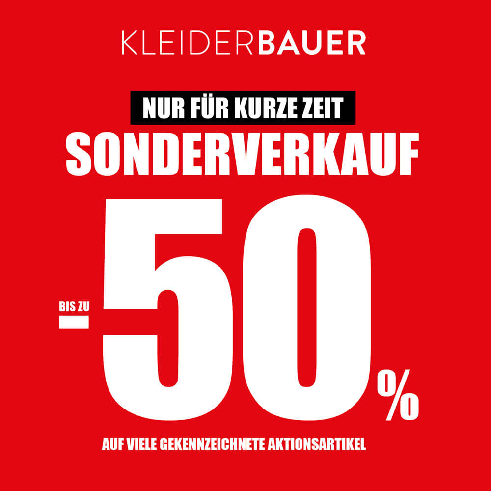 Kleider Bauer: Sonderverkauf mit bis zu 50%!