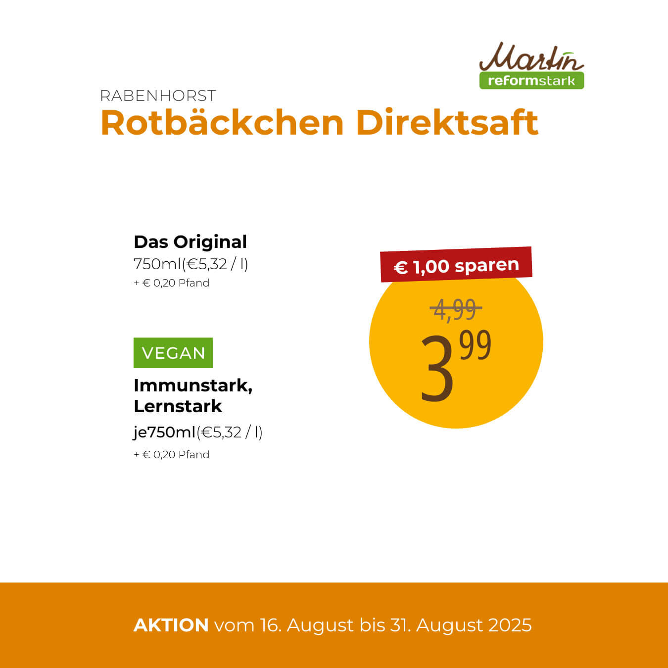 Reformstark Martin: Rotbäckchen Direktsäfte in Aktion